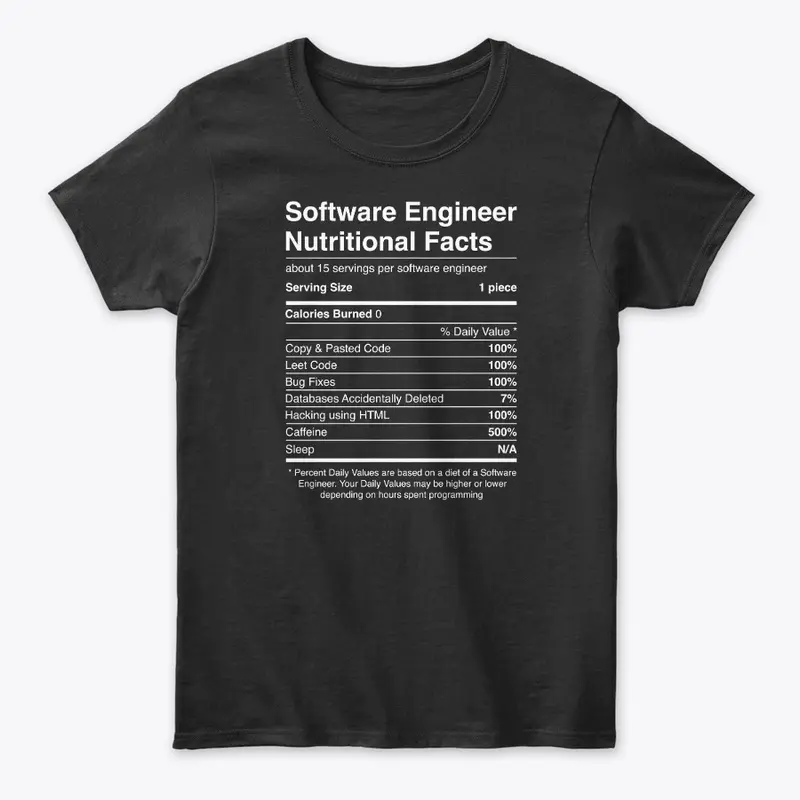 Software Engineer Nutritional Facts