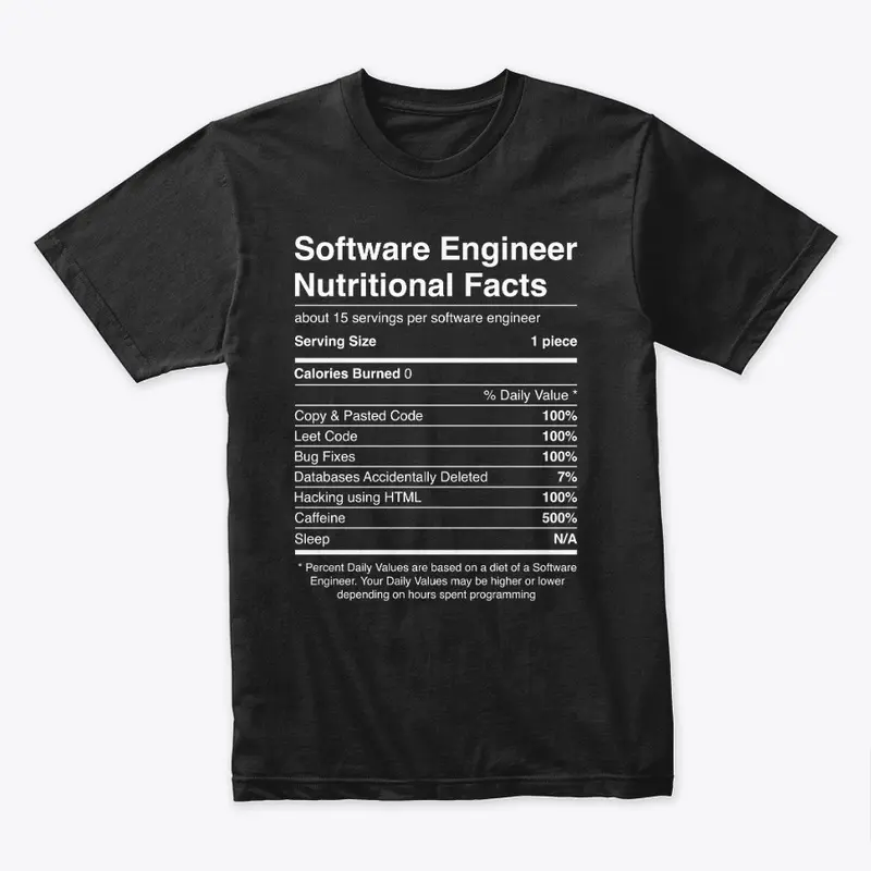 Software Engineer Nutritional Facts