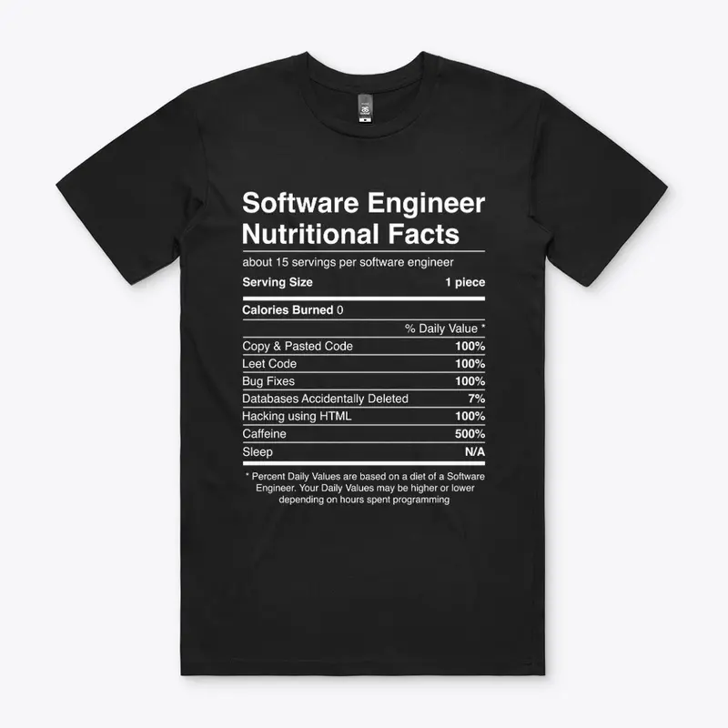 Software Engineer Nutritional Facts