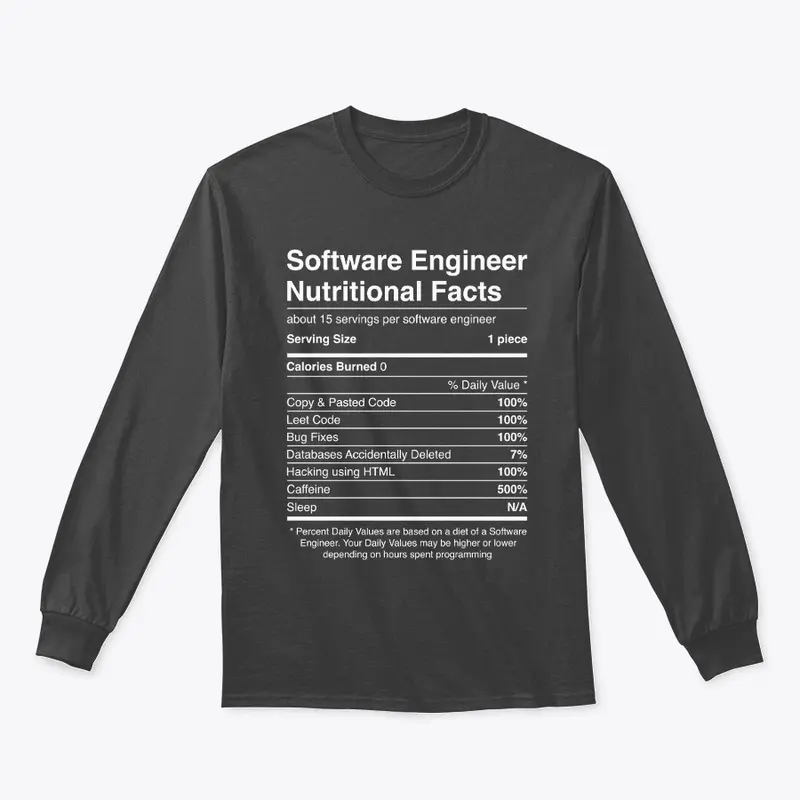 Software Engineer Nutritional Facts